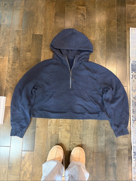 lululemon athletica Sweaters - Lululemon Navy Half-Zip Hooded Sweater
